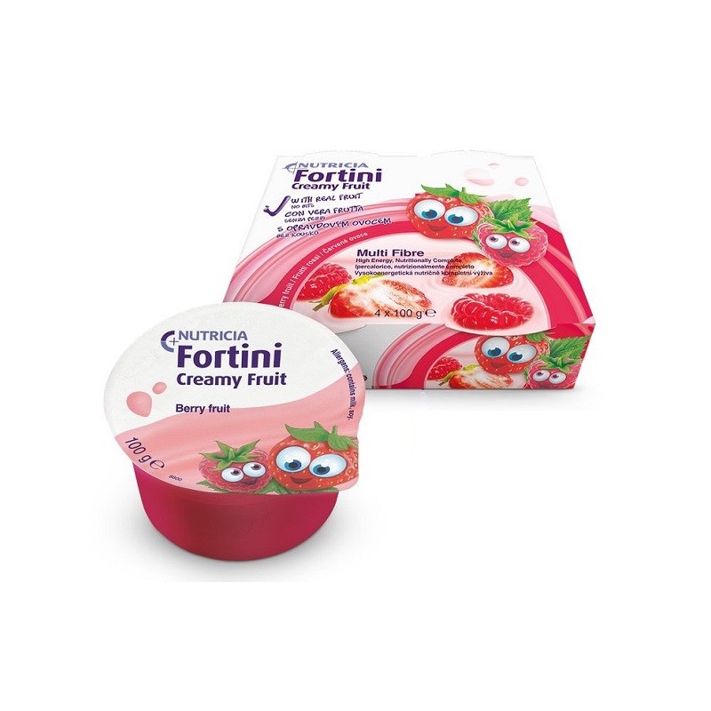 Fortini creamy fruit multi fibre frutti rossi 4x100 g