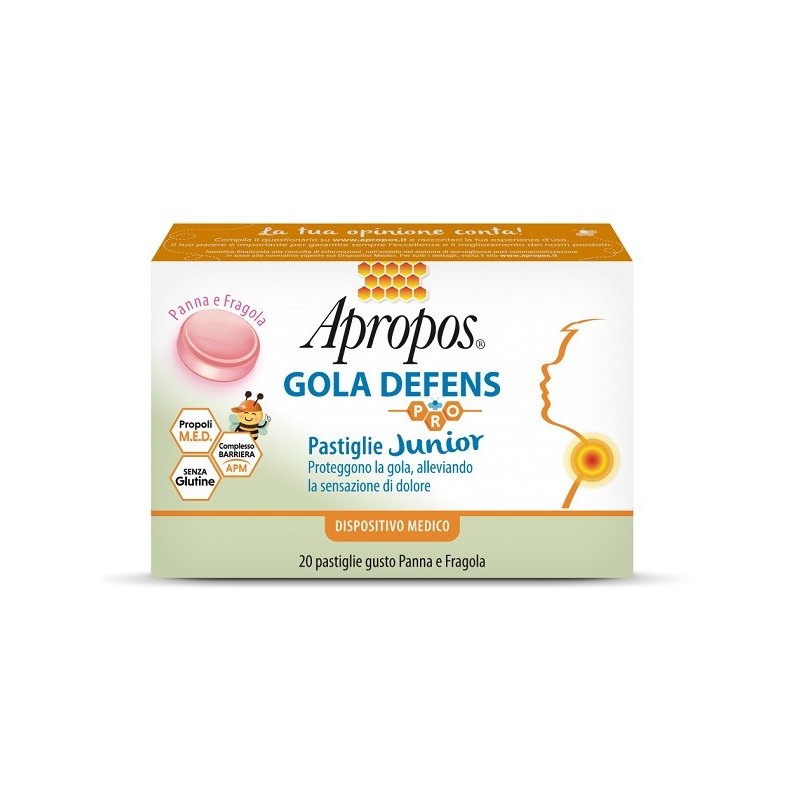 Apropos gola defens pro 20 pastiglie junior panna fragola