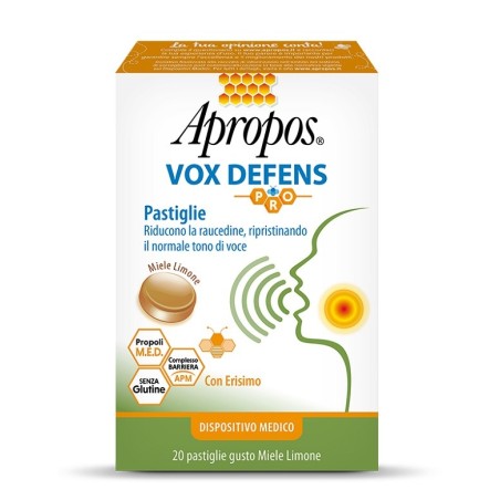 Apropos vox defens pro miele limone 20 pastiglie
