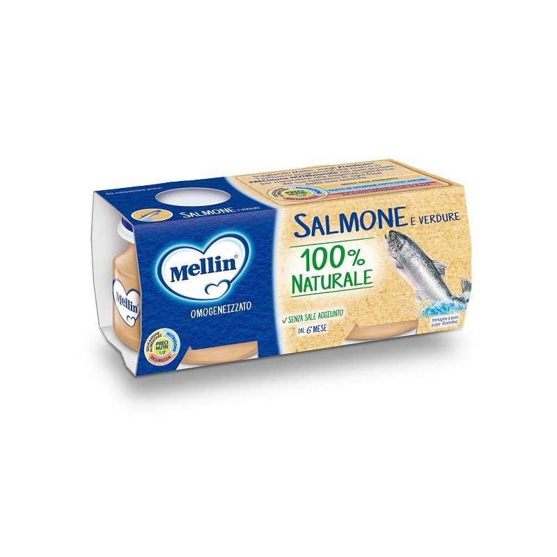 Mellin omogeneizzato di salmone e verdure 4 x 80 g