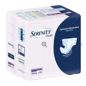 Pannolone mutandina serenity classic maxi taglia extralarge15 pezzi