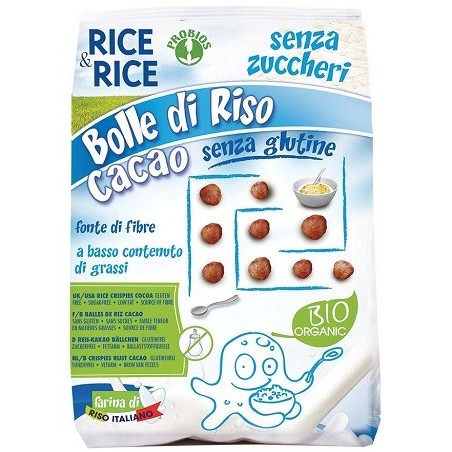 Rice&rice bolle di riso al cacao 150 g senza lievito