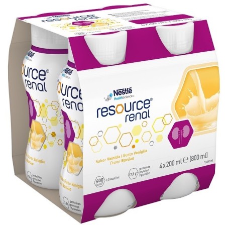 Resource renal vaniglia 4 bottigliette da 200 ml