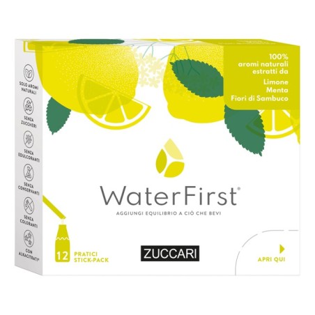 Water first limone-menta-fiori di sambuco 12 stick pack Water first limone-menta-fiori di sambuco 12 stick pack