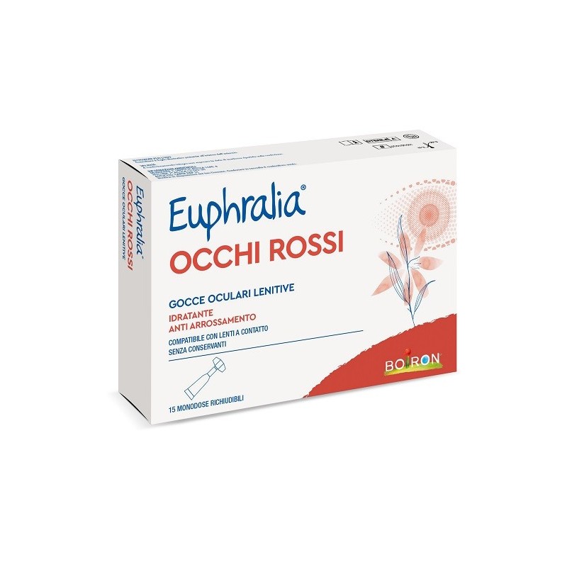 Gocce oculari lenitive euphralia occhi rossi 15 flaconcini monodose 0,5 ml Gocce oculari lenitive euphralia occhi rossi 15 flaconcini monodose 0,5 ml