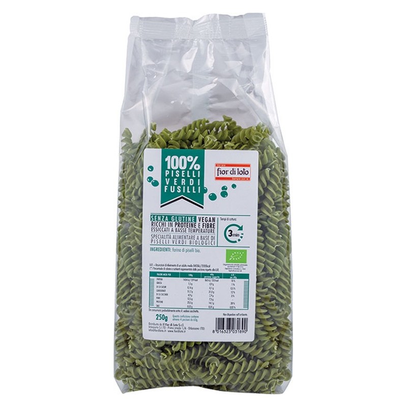 Fusilli di piselli bio 250 g