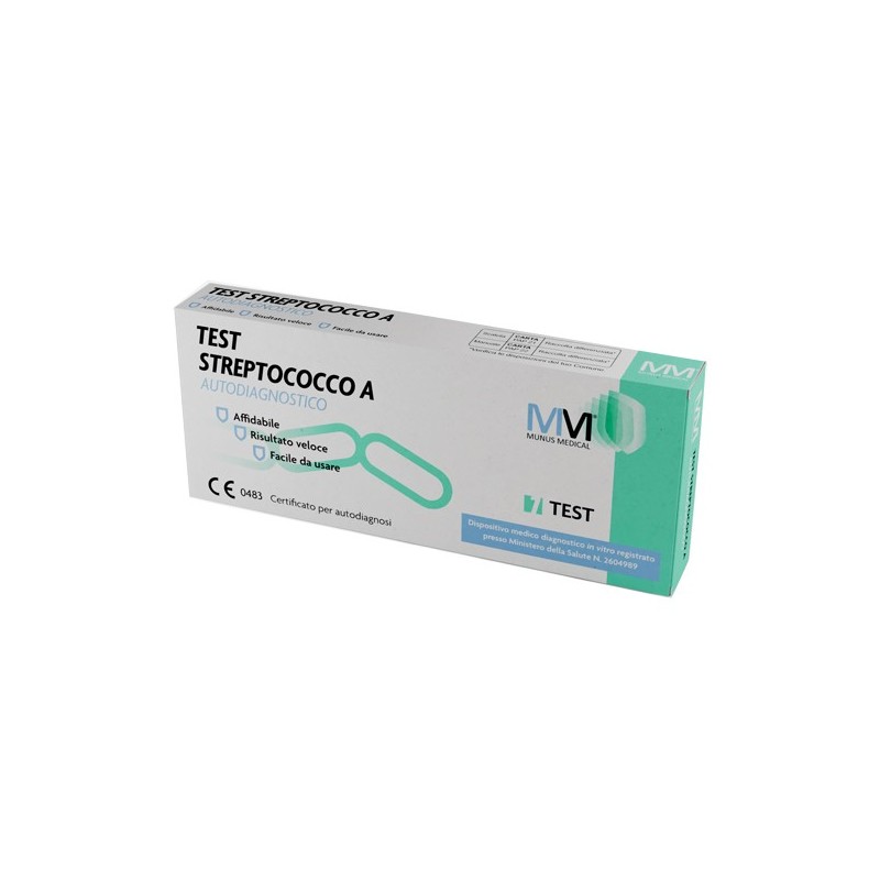 Test streptococco a autodiagnostico munus medical rilevazione batterio streptococco b-emolitico di gruppo a da tampone faringeo