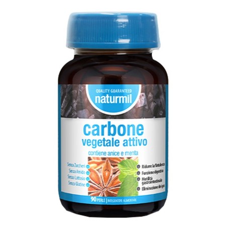 Naturmil carbone vegetale attivo 90 perle Naturmil carbone vegetale attivo 90 perle