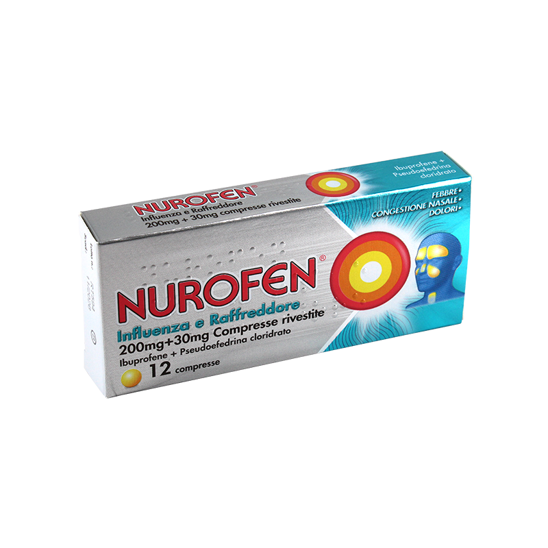 Nurofen influenza e raffreddore 12 compresse riv 200 mg + 30 mg Nurofen influenza e raffreddore 12 compresse riv 200 mg + 30 mg