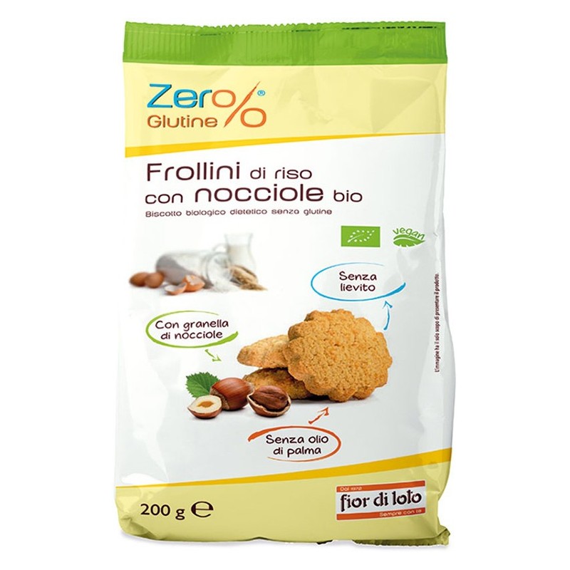 Zer%glutine frollini di riso con nocciole senza glutine 200g
