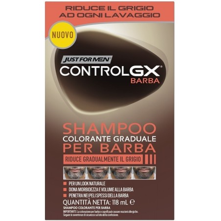 Just for men control gx barba shampoo colorante graduale 118ml