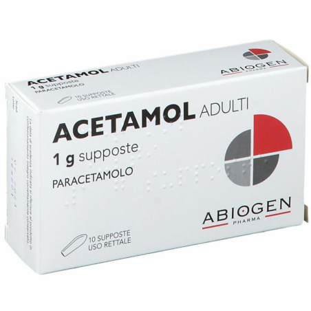 Acetamol ad 10 supp 1 g