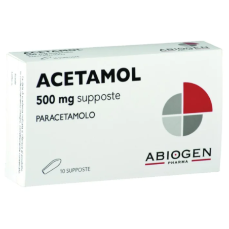 Acetamol 10 supp 500 mg
