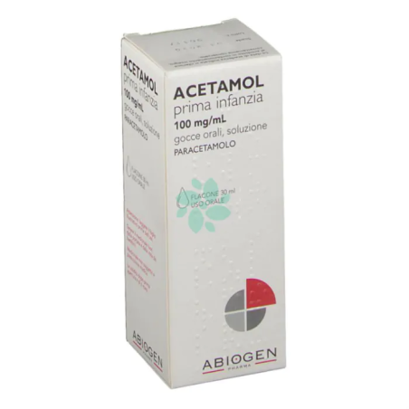 Acetamol prima infanzia orale gocce 30 ml 100 mg/ml Acetamol prima infanzia orale gocce 30 ml 100 mg/ml