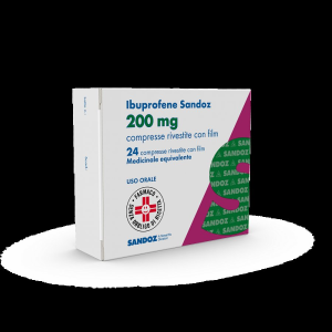 Ibuprofene (sandoz) 24 compresse riv 200 mg