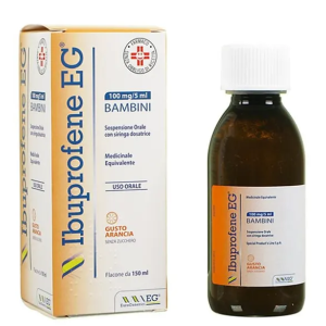 Ibuprofene (eg) orale sosp 150 ml 100 mg/5 ml gusto aranciasenza zucchero