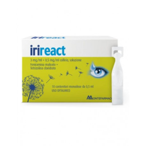 Irireact 10 monod collirio 0,50 ml 3 mg/ml + 0,5 mg/ml