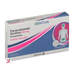 Paracetamolo (zentiva) 20 compresse 500 mg