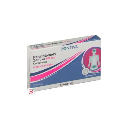 Paracetamolo (zentiva) 20 compresse 500 mg