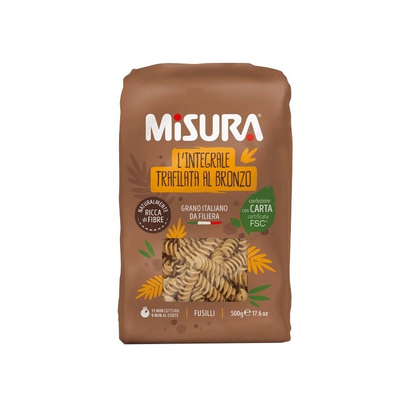 Misura fusilli integrali con germe di grano 500 g
