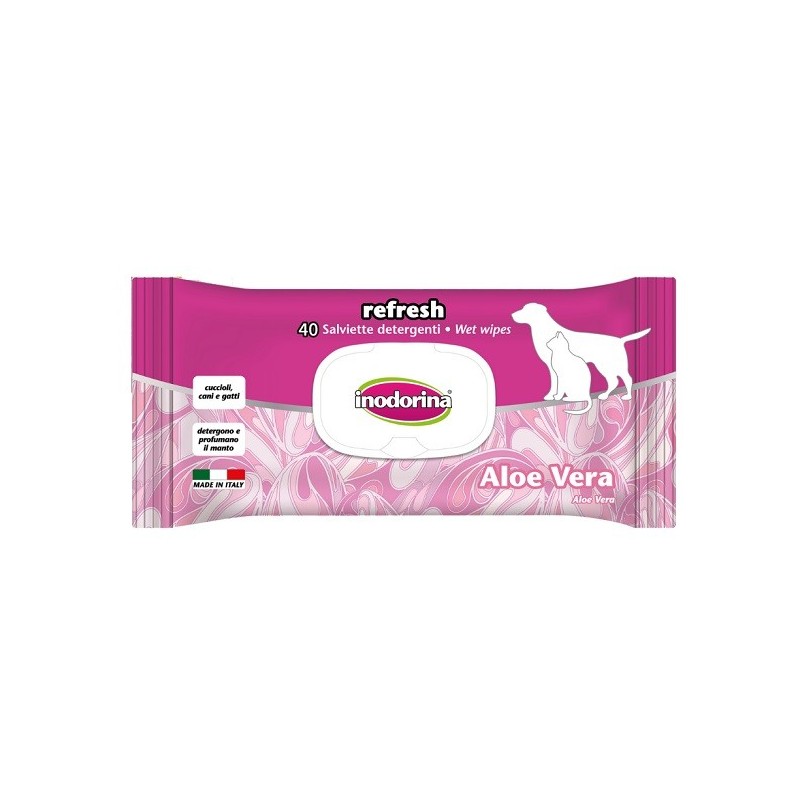 Salviette aloe vera inodorina 40 pezzi