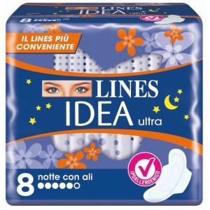 Lines idea ultra notte ali 8 pezzi