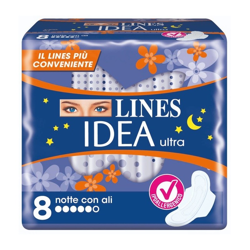 Lines idea ultra notte ali 8 pezzi