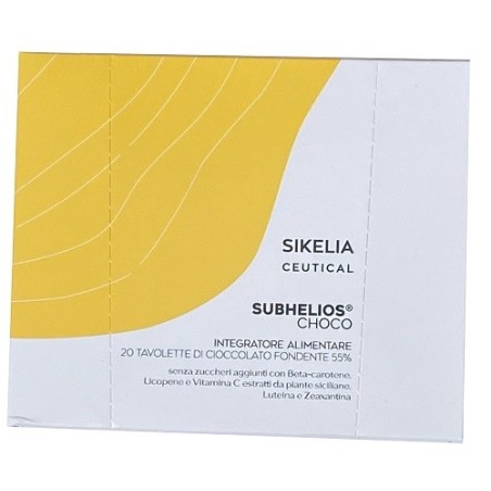 Subhelios choco 20 barrette di cioccolato fondente 55% da 7g
