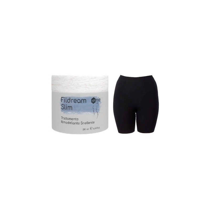 Fildream slim trattamento rimodellante snellente kit s/m 1 crema 200 ml + 1 pantaloncino s/m
