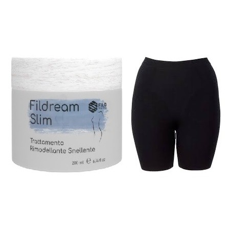 Fildream slim trattamento rimodellante snellente kit s/m 1 crema 200 ml + 1 pantaloncino s/m