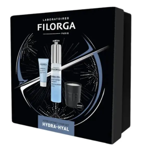 Filorga xmas box hydra 2023 1 hydra hyal serum 30 ml + 1 hydra hyal cream 15 ml + 1 mini candle