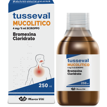 Tusseval mucolitico scir 250 ml 4 mg/5 ml Tusseval mucolitico scir 250 ml 4 mg/5 ml