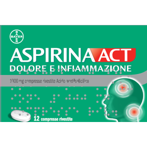Aspirinaact dolore e infiammazione 12 compresse riv 1.000 mg