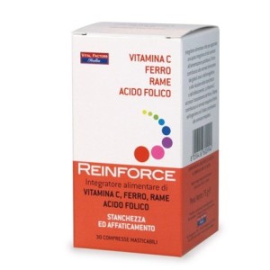 Reinforce ferro + rame + vitamina c 30 compresse masticabili