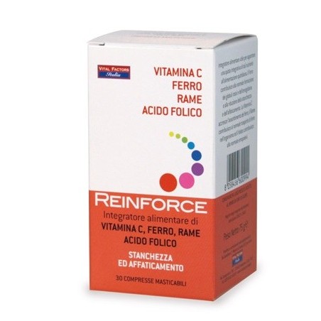 Reinforce ferro + rame + vitamina c 30 compresse masticabili