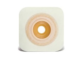 Placca convessa barriera cutanea costituita un disco convesso di stomahesive circonto un supporto in cerotto microporososistema 