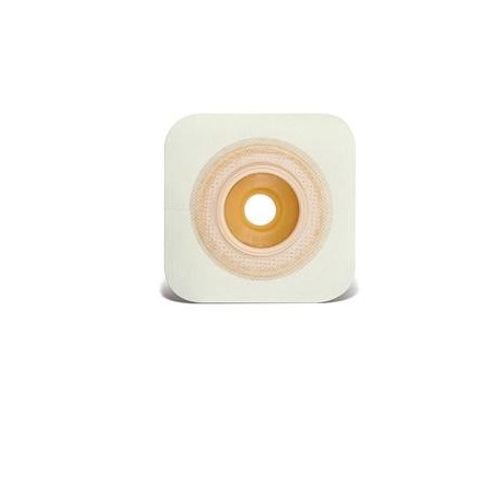 Placca convessa barriera cutanea costituita un disco convesso di stomahesive circonto un supporto in cerotto microporososistema 