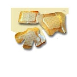 Medicazione biatain in schiuma di poliuretano con idrocolloide e bordo adesivo per sacro 23x23 cm 5 pezzi