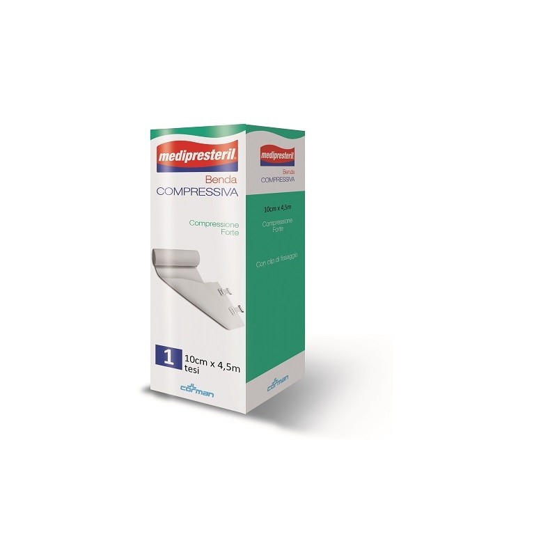 Benda medipresteril compressione forte m4,5x10cm tesi