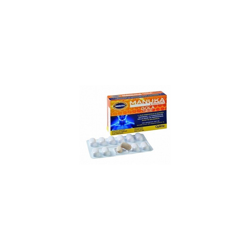 Manuka benefit gola throat 20 compresse masticabili Manuka benefit gola throat 20 compresse masticabili