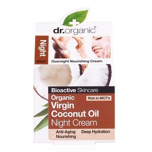Dr organic coconut oil cocco night cream crema viso notte 50ml