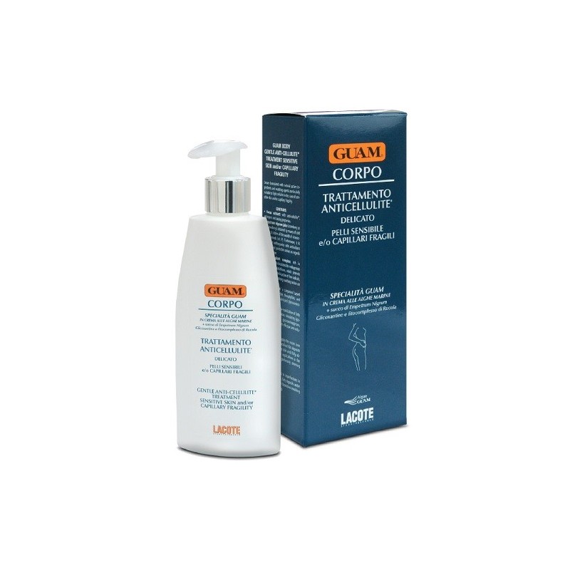 Guam crema corpo trattamento anticellulite delicato per pelli sensibili e o capillari fragili 200 ml