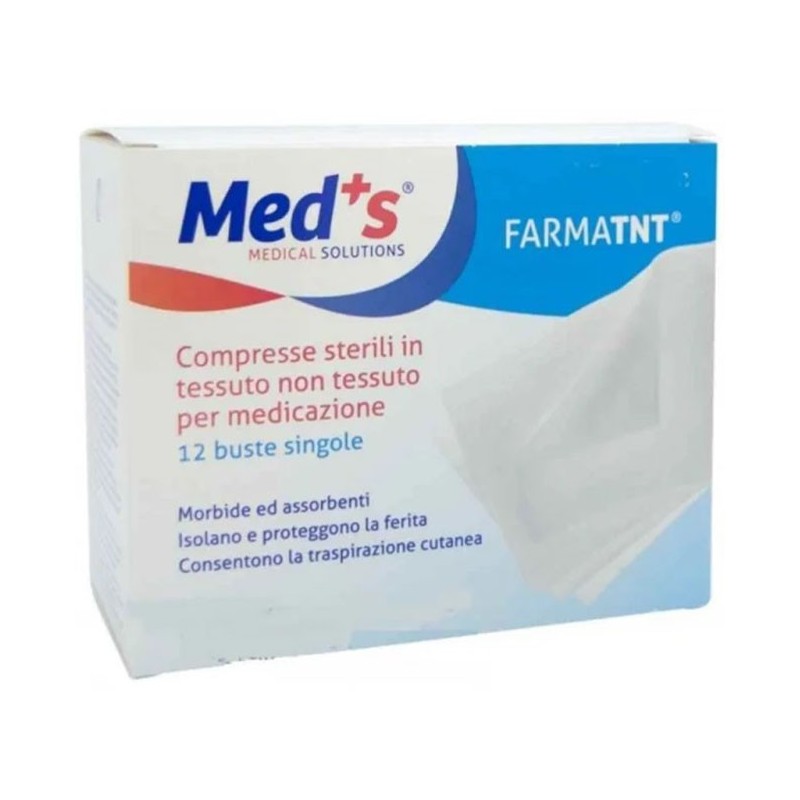 Garza compressa meds tessuto non tessuto peel open 10x10cm 12 pezzi