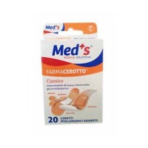 Cerotto meds strip poliuretano ipoallergenico classico assortiti 20 pezzi