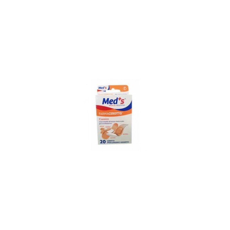 Cerotto meds strip poliuretano ipoallergenico classico assortiti 20 pezzi