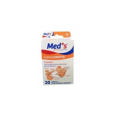 Cerotto meds strip poliuretano ipoallergenico classico assortiti 20 pezzi