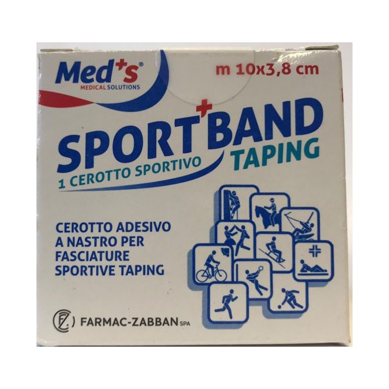 Cerotto meds tela bianca sportivo 1000x3,8 cm