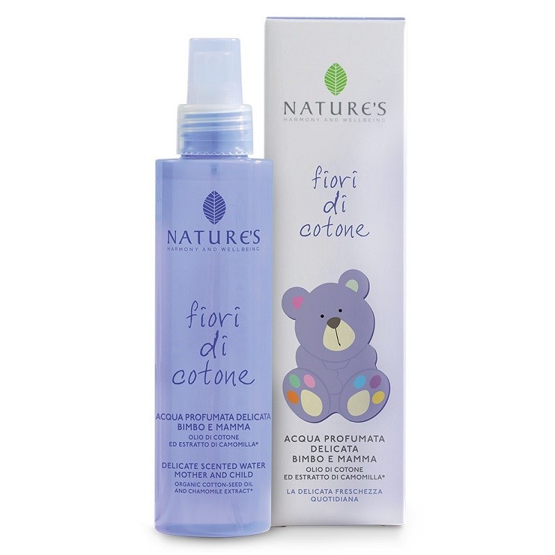Nature's fiori di cotone acqua profumata delicata bimbo e mamma 150 ml