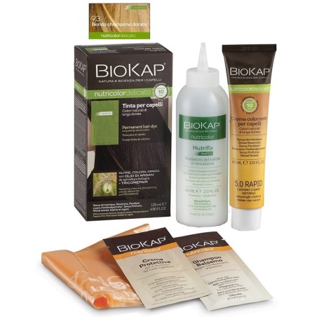 Bios line biokap nutricolor delicato rapid tinta 9,3 biondochiarissmo dorato 135 ml