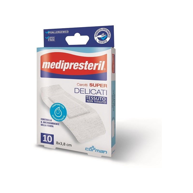 Medipresteril cerotti delicati super 8 x 3,8 10 pezzi Medipresteril cerotti delicati super 8 x 3,8 10 pezzi